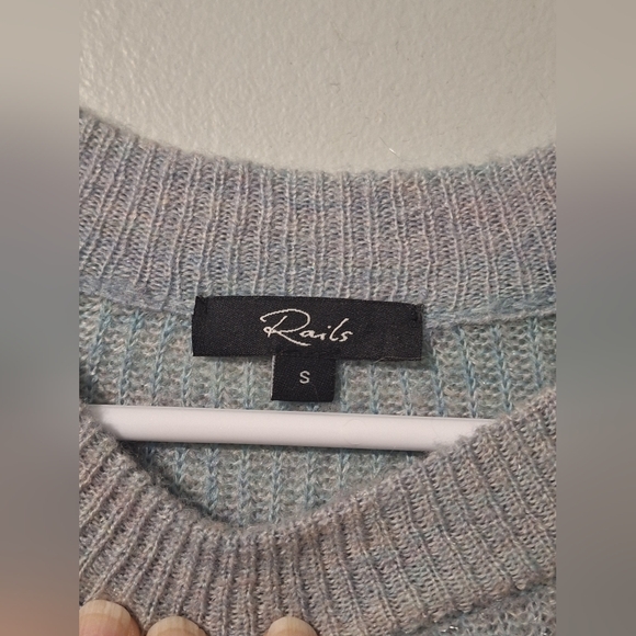 Rails Venus Blue Rainbow Sweater S Crewneck Ombre Soft Light - Picture 4 of 9